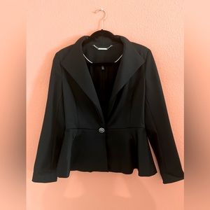 Black peplum blazer